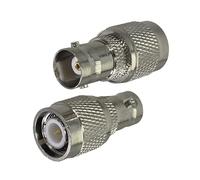 2pcs Connector Adapter BNC To TNC Male Plug & Female Jack RF Coaxial Converter Wire Terminals 50ohm(BNC Jack to TNC Male)