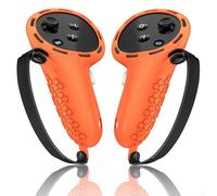 2PCS Controller Handle Protective Covers,Silicone Grips for Meta for Quest 3 & for Quest 3S Gaming Controllers(Orange)