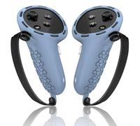 2PCS Controller Handle Protective Covers,Silicone Grips for Meta for Quest 3 & for Quest 3S Gaming Controllers(Blue)