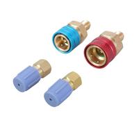 2pcs Conversion Set Featuring High/Low Side Quick Couplers Hose Fitting Adapters Corrosions Resistant Adapter for R1234YF Brass Quick Connector