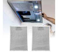 2Pcs Cooker Hood Metal Grease Filter,310x250mm Cooker Hood Mesh Grease Filter for Kitchen Extractor Fan Vent
