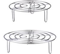 2Pcs Cooking Cooling Racks Insert Cooking Rack Stainless Steel Round Rack for Steaming Rack and Air Fryer Cooking Steamer Rack Pressure Cooker Oven