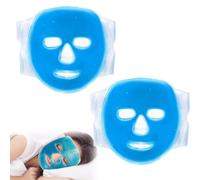 2PCS Cooling Face Mask,Ice Mask for Face Hot Weather Essentials,Cooling Full Face Gel Masks - Reusable Hot & Cold Compress Pack for Migraine Stress Relief Relaxation