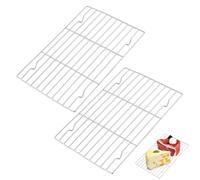 2PCS Cooling Rack High Temperature Resistance Baking Rack Rectangle Grill Oven Rack Wire Cooling Rack Baking for Baking Grilling Cooking Cakes Pizzas Meat Baking Pans or Bread(21.5 x 14.5 CM)