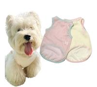 2Pcs Cooling Shirts for Small Dogs, Sleeveless Dog Vest, Lightweight Breathable Dog Summer Tank Top Sun Protection Shirts for Dogs Cats Pet Apparel (Pink Yellow, Small Size for 3.0-5.5lb Pets)