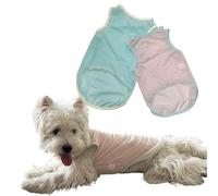 2Pcs Cooling Shirts for Small Dogs, Sleeveless Dog Vest, Lightweight Breathable Dog Summer Tank Top Sun Protection Shirts for Dogs Cats Pet Apparel (MintGreen Pink, Large Size for 8.5-12lb Pets)