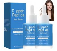 2PCS Cop/per Pep/tide Hair Serum for Hair Growth with Castor Oil,Hair Growth Oil & Keratin Hair Treatment,Cop/per Hair Treatment,Reduces Hair Loss,Strengthens & Thickens Thin Hair for Women & Men