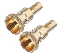 2pcs Copper 1/2in Faucet Hose Adapter Quick Connect Valve for Washer | Kitchen Faucet, Dishwasher Use, Golden Finish, Prevents Inlet Pipe Drop, Easy Install