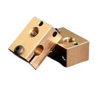 2PCS Copper Brass Heated Block V6 J-head Hotend 3D Printer V6 Nozzles fit 3mm PT100 NTC100K Thermocouple High Temperature Block