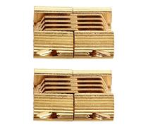 2PCS Copper Concealed Hinges, Hidden Cabinet Door Hinges with 180 Degree Full Opening, Smooth Laminated Link Design for Wood or Metal Cabinets, Gift Boxes and DIY Projects