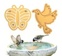 2Pcs Copper Disc for Bird Bath, 99.99% Pure Copper Bird Bath Disk with 3 or 4 Point Support, Natural Algae Prevention Water Cleaner, Keeps Water Fresh All-Season for Birdbaths, Fountains & Bowls