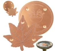 2Pcs Copper Disc for Bird Bath, 99.99% Pure Copper Purification Disk, 10cm Self-Cleaning Design Water Cleaner, Garden Bird Bath Cleaning Accessory for All Seasons Outdoor Garden Supplies(Style 3)