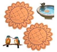 2Pcs Copper Disc for Bird Bath, 99.99% Pure Copper Purification Disk, 10cm Self-Cleaning Design Water Cleaner, Garden Bird Bath Cleaning Accessory for All Seasons Outdoor Garden Supplies (Style 7)
