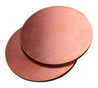 2pcs Copper Disc Round Plate Sheet Dia. 15mm 20mm 25mm 30mm 35mm 40mm 45mm 50mm 55mm 60mm 65mm 70mm 75mm 80mm 85mm 90mm 100mm Thick 0.5mm 0.8mm 1mm CNC DIY Material(1 * 25mm)