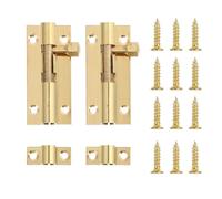 2pcs Copper Door Bolt Buckle, 2 Inch Retro Golden Latch Lock