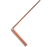 2Pcs Copper Dowsing Rods - 99.9% Copper Detector Rod Metal Detector Rod for Water/Treasure/Minerals/Finding Tools,length12 inches (Single Head - Round Bead)