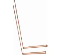 2Pcs Copper Dowsing Rods - 99.9% Copper Detector Rod Metal Detector Rod for Water/Treasure/Minerals/Finding Tools,length12 inches (Single Head - Flat Bead)
