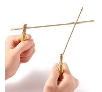 2PCS Copper Dowsing Rods, Copper Dowsing Detector, Copper Dowsing Rods Spiritual & Pendulum Board Kit with Mat & Quartz Crystal, Adjustable Witching Observe Hunting, for Water, Treasure, Finding Tools