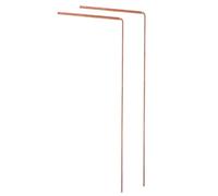 2pcs Copper Dowsing Rods Flexible Rotation Divining Tool
