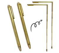 2PCS Copper Dowsing Rods, Retractable Divining Rods, Portable Pen Shape Rods Detector for Ghost Hunting Tools, Detect Gold, Divining Water, Seeking Treasure, Buried Items, Paranormal Activity, Etc