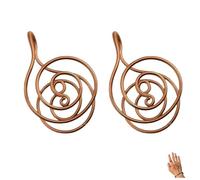 2Pcs Copper Palm Ring for Meditation & Energy Healing - Reiki Spiral Hand Ring for Chakra Balancing, Crystal Work, Men & Women, C/opper Energy Spiral Hand Rings for Daily Use, C/opper Palm R/ing