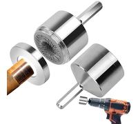 2PCS Copper Pipe Cleaner for Drill, 15MM+22MM Pipe Deburring Tool, Heavy-Duty Metal Tube Cleaning Accessory for Plumbers & DIY Enthusiasts