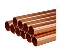 2pcs Copper Pipe OD 8 .5 9 10 11 12 13 14mm Length 300 500mm Hollow Straight Round Thin Cooper Tube Piping(300MM_OD 10 X ID 6MM)