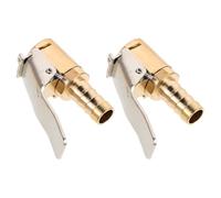 2pcs Copper Tire Air Chuck Adapter Quick Inflation Nozzle 8mm | Clip-on Valve Connection, Versatile Fit for Scooter Wheels, Bicycle Repair Stations, Mechanics and Emergency Roadside Use