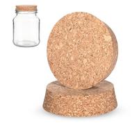 2Pcs Cork Bottle Stoppers, 70 x 20 mm Tapered Cork Lids Soft Wood Replacement Corks Plugs for Jars, Wine Bottles, Glass Bottles, Arts, DIY Crafts