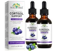 2PCS Cortisol Support with Ashwagandha, Magnesium, L-Theanine, Chamomile and Vitamin C & D3, Cortisol Detox Hormone Balance Supplements Mood, Focus, Stress Relief, Sleep Support -60ml