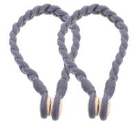 2pcs Cotton Curtain Tiebacks Magnetic Buckle for Window Drapes