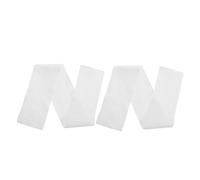 2pcs Cotton Ribbed Neckline Binding Fabric White for Hoodies