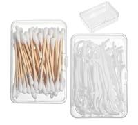 2PCS Cotton Swab Holder for Travel, Floss Picks Case, Portable Small Dental Floss Holders, Cotton Swab Boxs Travel Storage Case, Dental Toothpick Holder for Cottons Buds Hair Ties Flosss