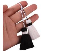 2pcs Cotton Thread Tassel with Double Ends, Tassels Hanging Decoration Crafts, Handmade Hanging Tassels(Black)