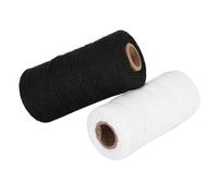 2Pcs Cotton Warp Yarn Weaving Thread 8/4 250 Meters Warp Yarn for Carpets Ribbons Blankets Weaving Machine