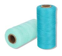 2Pcs Cotton Yarn Roll, 8/4 Warp Thread Weaving Thread Cotton Loom Warp Embroidery Machine Threads Warp Yarn for Knitting Carpet Tapestry Crafts Green Series