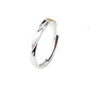 2Pcs Couples Rings For Men And Women 925 Sterling Silver Wedding Band Adjustable Bridal Eternity Promise His & Hers Infinity Band Fashion Jewellery Gift Thin Band Ring