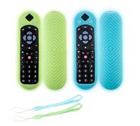 2PCS Cover for SKY Q Bluetooth Remote Control, OIHCAZ Silicone Shockproof Cover Case for Original Sky Q Voice Remote Control EC201 EC202 SKY135, Universal Replacement Protective Case(Green+Blue)