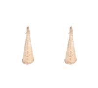 2pcs Cow Bell Shape Thanksgiving Cornucopia Basket for Bread Serving | Handwoven Bamboo, Khaki Rustic Style, Snacks and Cookies, Christmas or Fall Harvest Display
