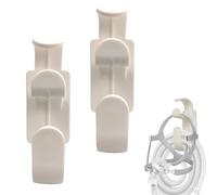 2PCS Cpap Hose Holder Cpap Accessories White Cpap Accessories Plastic Cpap Hosehack Anti Skid Hose Holder Hanger Hose Organizer and Headband Hook Combined for Keeping Tube from Leakage and Intertwine