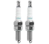 2PCS CR8E Spark Plug10mm Thread, Reliable Motorcycle Replacement Spark Plugs for CBR250R, YZF-R3, Ninja 300, GSX250R, Suzuki Yamaha Honda Kawasaki and More, Engine Spark EMI Suppression, Cold Start