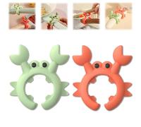 2PCS Crab Spatula Holder,Crab Utensil Rest Crab Spoon Holder,Anti-Scalding Silicone Utensil Holder,Adjustable Crab Utensil Holder Silicone Spatula Holder,Easy Gadgets for Kitchen,Green+Orange