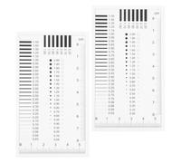 2pcs Crack Width Measurement Ruler High Contrast Gray Scale Lines | Plastic Film Flexible Ruler Structure, Anti-glare Matte Frosted Surface, Portable Inspection Card for Field Use