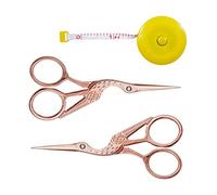 2pcs Crane Design Scissors with 150 cm Tape Measure for Sewing Thread Cutter