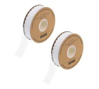 2Pcs Cream White Lace Trim Ribbon 1.2 Inch Wide×50 Yards lace Fabric Vintage Pattern Roll Ribbons - Perfect for Gift Wrapping, Crafts,Flower Design,Sewing, and Party Decorations Sewing Lace