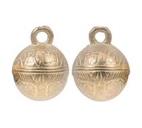 2pcs Creative Copper PET Bells Decorative Loud Sound Portable | Golden Finish, Bell Pendants for Pets, Practical Play Use, Sturdy Copper Construction, Dog and Cat Collars