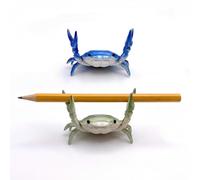 2PCS Creative Crab Pen Holder Weightlifting Crab Desk Stand Bracket Storage Rack Pencil Holders Desk Supplies Holders Desk Accessories and Workspace Organizers Pen Holder for Desk (BLUE/GREEN)