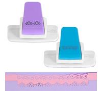 2Pcs Creative Craft Paper Punch, Multi-Flower Shape Punch, Pattern Punch, Circle Cutter for Card Making, Scrapbooking Crafting Handmade(Lotus+Wisteria)
