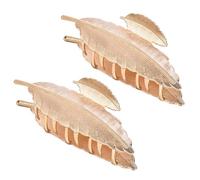 2pcs Creative Leaf Shape Metal Hair Clips for Hair Decoration | Golden Finish, Daily Use and Party Wear, Elegant Delicate Style for Sisters and Female Friends