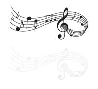 2pcs Creative Musical Note Pattern Window Decals for Classroom